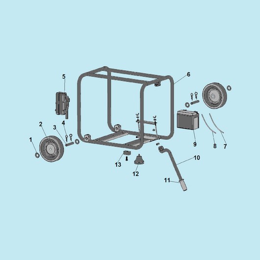 Рама и АКБ Champion GP100E